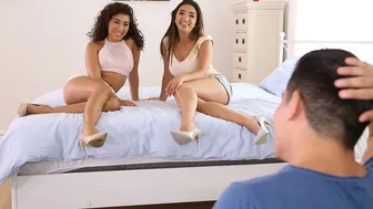 Mikes Apartment - Stunning Dolls Frida Sante And Melody Petite Are Sucking A Fat Cock