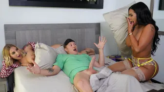 Sneaky Sex - Two Awesome Girlfriends Stella Raee And Mary Jean Are Getting A Big Cock