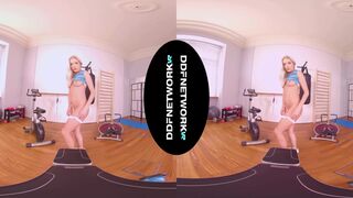 Hardcore POV Gym Sexercise with Curvy Blonde VR Instructor Angelika Grays