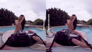 Splendid VR Goddess Kira Queen Rides your Hard Dick in POV by the Pool