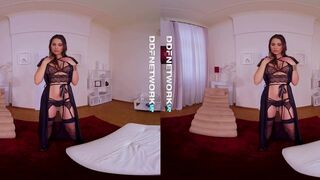Glamour VR Lingerie Model Zafira Rides Sex Toy in POV Masterpiece by DDF