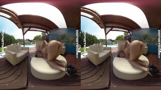 Poolside VR Striptease with Alice