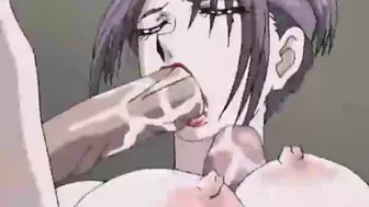 Hentai Key - Very Busty Chick Take Two Cocks