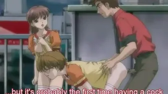 Three Some porn video – Hentai Key - Rooftop Threesome