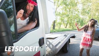 Doe Projects - Ukrainian Chick Shrima Malati Outdoor Sex with Car Mechanic