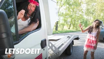 Doe Projects - Ukrainian Chick Shrima Malati Outdoor Sex with Car Mechanic