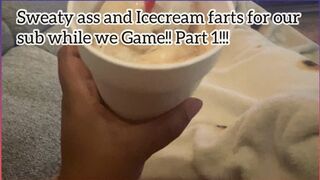 Clips 4 Sale - Ebony Couple Enjoys a sweaty fart sniffing session with their SUB while gaming
