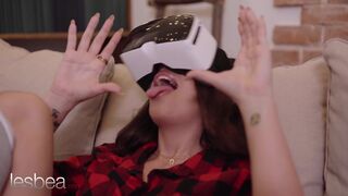 Ale Danger Caught Masturbating in VR Lesbian Fantasy Turns to Romantic Pussy Licking Reality