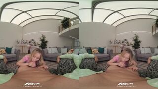 Petite Blonde Ann Joy doesn't want to Waste a Moment VR Porn