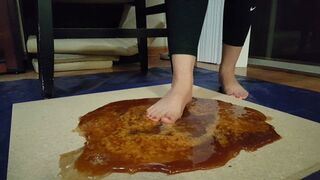 Clips 4 Sale - Gray Jane Stuck Barefoot in Honey Trap