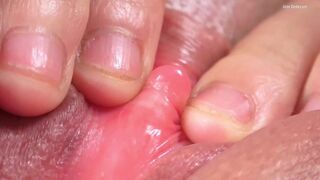 Japanese clit play close-up