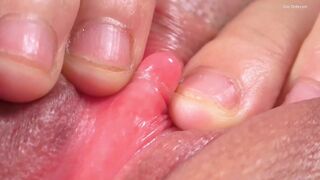Japanese clit play close-up
