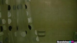 Hot Shelly with natural tits Shower Nude