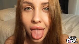 Creamy Pussy Deep Blowjob