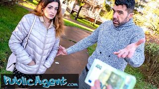 Public Agent - Tight Spanish Babe gives Blowjob and Fuck behind Husbands back