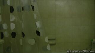Busty shower teen GF teases the camera
