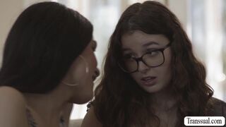 Teen Leana Lovings fucked by TS brunette