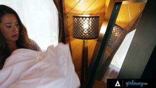 GIRLSWAY - Beauty Eva Lovia Has Hard Romantic Sex With Her Wife During Vacation In A Rented Cabin