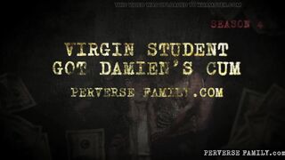 Virgin Student got Damien's Cum