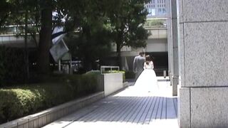 Pissing japanese bride fucked