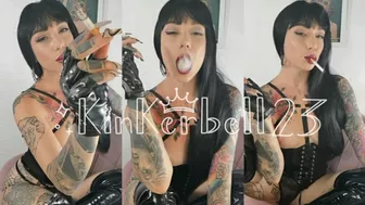 Clips 4 Sale - Human ashtray wearing PVC and Leather gloves