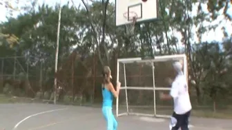 Premium GFs - Busty Cute Petite Teen Plays On The Court