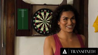 TRANSFIXED - Gorgeous Curvy Trans Aspen Brooks Has Her Bubble Butt Pounded By A Man She Met In A Bar