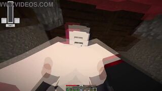 Sexy goth femdom girl fucks Steve very hard [Minecraft Jenny Mod]