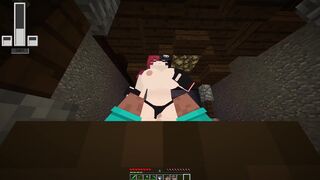 Sexy goth femdom girl fucks Steve very hard [Minecraft Jenny Mod]