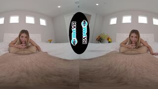 Tiny Emma Bugg Fucks Huge Dick In First VR Porn Experience
