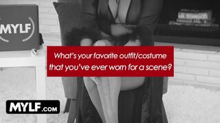 MILF Pornstar Anissa Kate Shares Her Story Behind The Scenes Then Fucks In A Costume