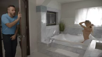 TS Model Gets Analed In The Bathroom