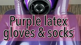 Clips 4 Sale - Purple latex gloves and socks