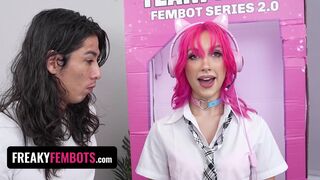 Freaky Fembots - Cute Gamergirl Sexbot Jazmin Luv Gets Her Pussy Drilled But Keeps Playing