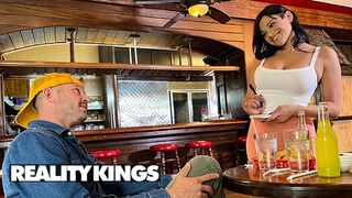 Reality Kings - Mona Azar The Waitress Serves Not Only The Food On The Menu But Also Herself