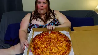 Clips 4 Sale - Pizza is making me Gain so much weight! (feedee fattening)