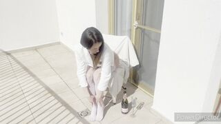 Clips 4 Sale - Sunshine in a spring day, I wash my feet with champagne