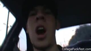 Cock sucking coed teen fucked