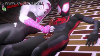 Spider Gwen Fucked Up a Wall