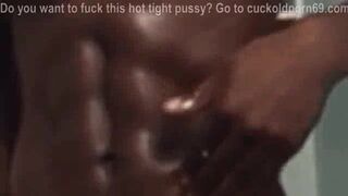 Petite Wife Fucks BBC Big Black Cock For Husband In The Room