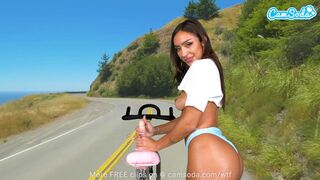 Amateur Big Ass Latina Has First Squirting Orgasm On Dildo Bike Ride