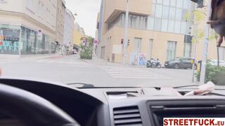 StreetFuck -Traveling Horny Couple Offers Creampie to Taxi Driver