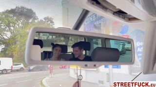 StreetFuck -Traveling Horny Couple Offers Creampie to Taxi Driver