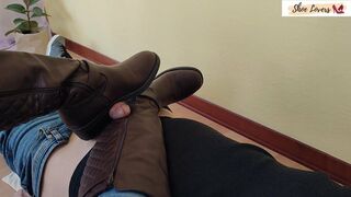 Clips 4 Sale - brown boots ankle shoejob