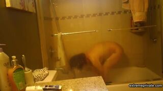 spying on my mature stepmom in the shower (asian)
