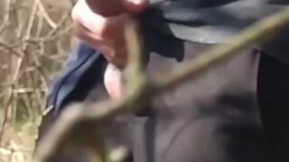 Mad Dick Cock Jerking Off Public Outdoor Hiking Track FAT CUMSHOT