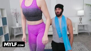 Fitness Workout Turns Into Passionate Anal Stretching For Sexy Milf And Her Instructor