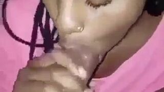 Portuguese ebony girl gives a great blowjob