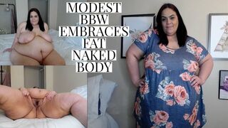 Modest BBW Date Embraces Fat Naked Body