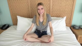 Watch this skinny blonde 18 yr old fuck a fat 8 inch cock